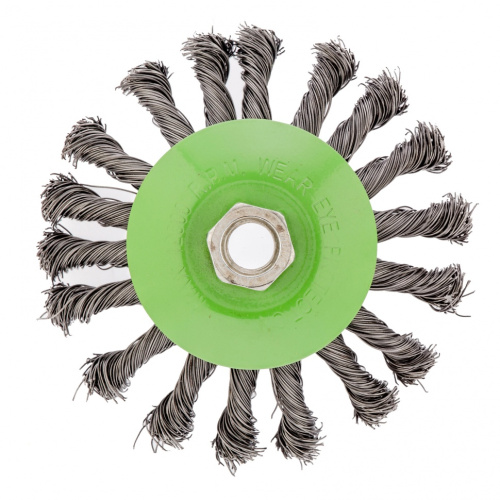 Щетка для УШМ, 115 мм, М14, "тарелка", крученая проволока 0.5 мм Сибртех по ценам производителя в Казани с доставкой по всей России