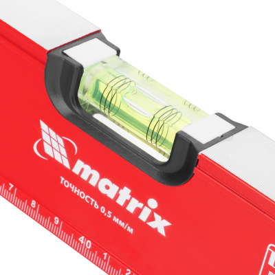 Уровень алюминиевый, фрезерованный, 3 глазка, рукоятки, 800 мм Matrix по ценам производителя в Казани с доставкой по всей России