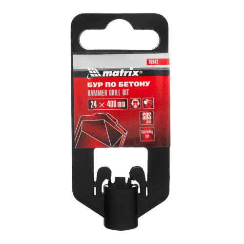 Бур по бетону, 24 х 400 мм, SDS Plus Matrix купить в Москве с доставкой по всей России | ProtosMarket.ru
