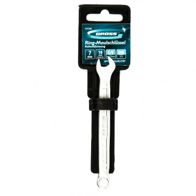 Ключ комбинированный 7 мм, CrV, холодный штамп Gross по ценам производителя в Казани с доставкой по всей России