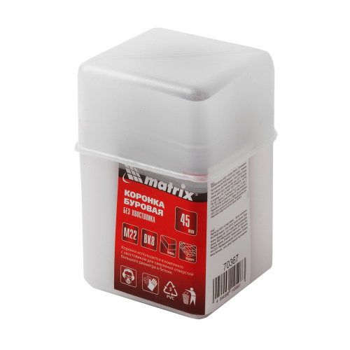 Буровая коронка, M22 х 45 мм Matrix купить в Москве с доставкой по всей России | ProtosMarket.ru