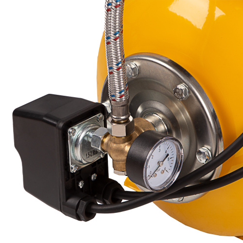 Насосная станция PS1100С, 1100 Вт, 4500 л/ч, ресивер 24 л, подъем 46 м, чугун Denzel купить в Москве с доставкой по всей России | ProtosMarket.ru