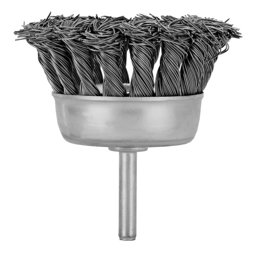 Щетка для дрели, 65 мм, "чашка" со шпилькой, крученая металлическая проволока Matrix по ценам производителя в Казани с доставкой по всей России