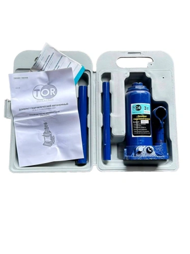 Домкрат гидравлический TOR ДГ-3 г/п 3,0 т (в пластиковом кейсе) по ценам производителя в Казани с доставкой по всей России