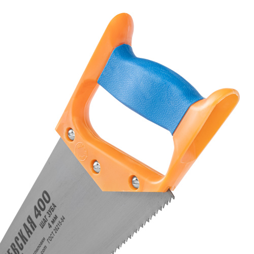 Ножовка по дереву, 400 мм, шаг зубьев 4 мм, пластиковая рукоятка купить в Москве с доставкой по всей России | ProtosMarket.ru