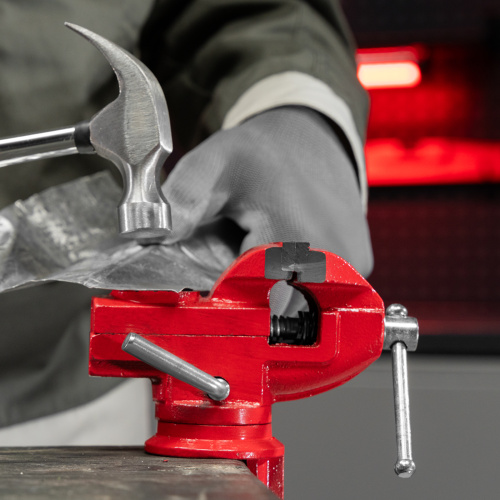 Тиски слесарные, 50 мм, настольные, поворотные, c наковальней MTX купить в Москве с доставкой по всей России | ProtosMarket.ru