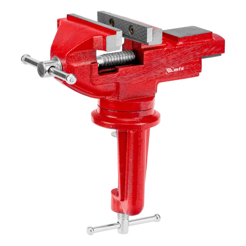 Тиски слесарные, 80 мм, настольные, поворотные, c наковальней MTX по ценам производителя в Казани с доставкой по всей России