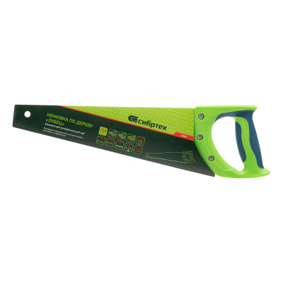 Ножовка по дереву "Зубец", 350 мм, 7-8 TPI, каленый зуб 2D, защитное покрытие, двухкомпонентная рукоятка Сибртех купить в Москве с доставкой по всей России | ProtosMarket.ru