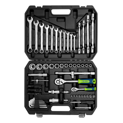 Набор инструментов, 1/2", 1/4", пластиковый кейс 89 предметов Сибртех купить в Москве с доставкой по всей России | ProtosMarket.ru