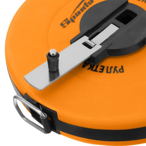 Рулетка геодезическая, 10 м х 12,5 мм, лента ПВХ, закрытый круглый корпус Sparta по ценам производителя в Казани с доставкой по всей России