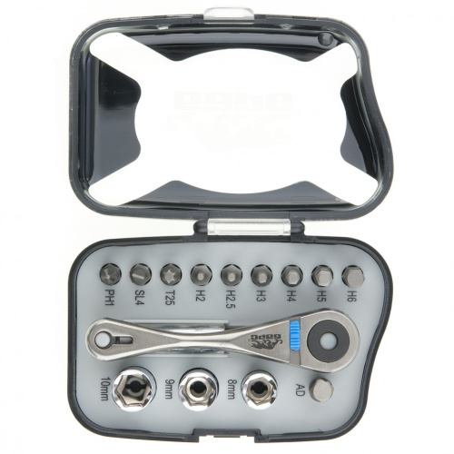 Реверсивная трещотка с набором бит и торцевыми головками, 14 шт Барс купить в Москве с доставкой по всей России | ProtosMarket.ru