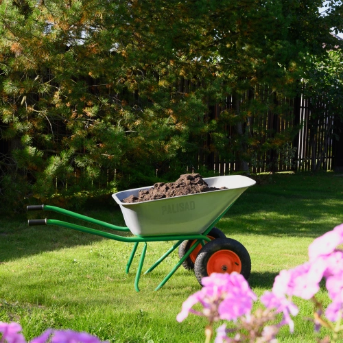 Тачка садово-строительная, 2-х колесная, усиленная, грузоподъемность 320 кг, объем 100 л Palisad по ценам производителя в Казани с доставкой по всей России