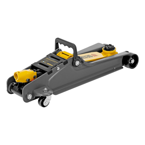 Домкрат гидравлический подкатной с фиксатором, 2,5 т,  85-385 мм, в пласт. кейсе Denzel по ценам производителя в Казани с доставкой по всей России