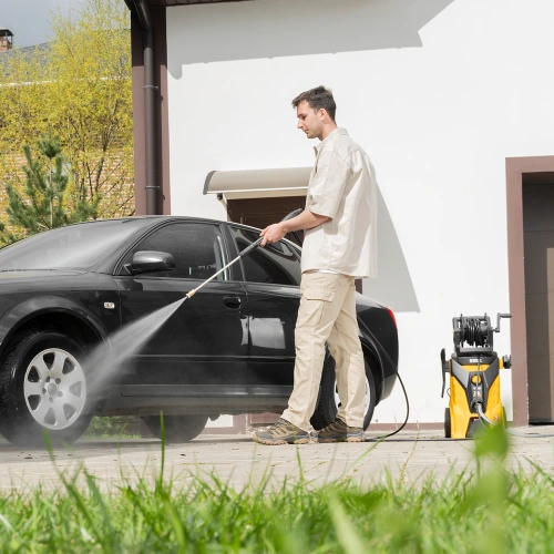 Моечная машина высокого давления R-210iD, 2600 Вт, 210 бар, 8.0 л/мин, асинхронный двигатель, барабан Denzel купить в Москве с доставкой по всей России | ProtosMarket.ru