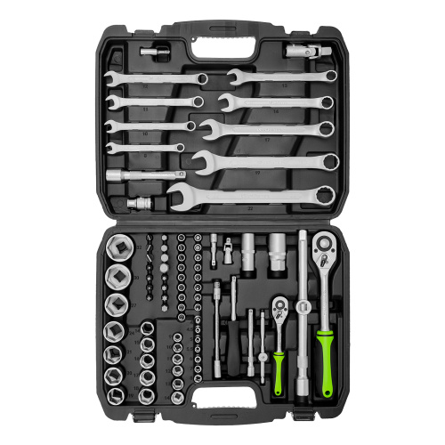 Набор инструмента, 1/2", 1/4", пластиковый кейс, 83 предмета Сибртех купить в Москве с доставкой по всей России | ProtosMarket.ru