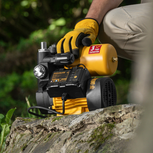 Насосная станция PS500C, 500 Вт, напор 35 м, 2200 л/ч, ресивер 2 л, блок управления Denzel по ценам производителя в Казани с доставкой по всей России