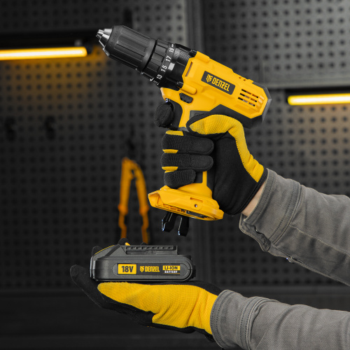 Дрель-шуруповерт аккумуляторная CDL-IB-18-02, Li-Ion, 18 В, 2 акк. Denzel купить в Москве с доставкой по всей России | ProtosMarket.ru