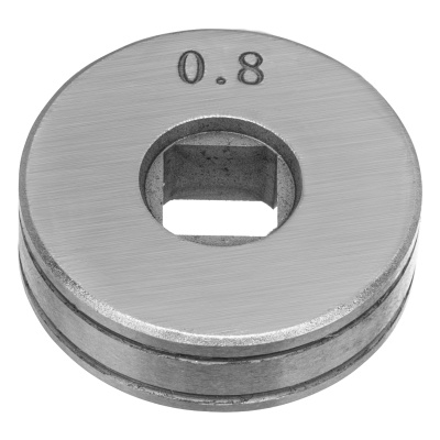 Подающий ролик, V профиль под стальную проволоку 0,8-1мм, посадка квадрат, 2 шт Denzel по ценам производителя в Казани с доставкой по всей России