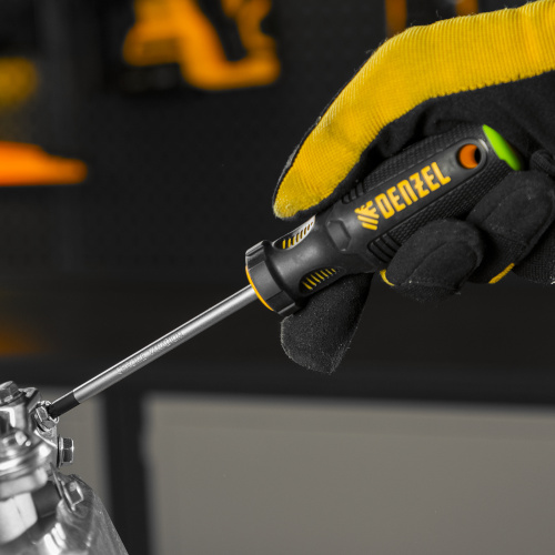 Отвертка PZ2x100 мм, CrV, трехкомпонентная рукоятка Denzel по ценам производителя в Казани с доставкой по всей России