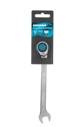 Ключ комбинированный трещоточный, 12 мм, количество зубьев 100 Gross купить в Москве с доставкой по всей России | ProtosMarket.ru