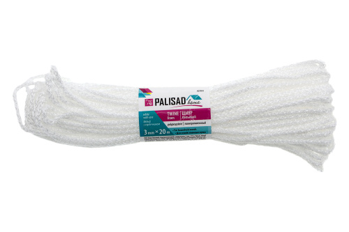 Шнур бельевой полипропиленовый с сердечником, 3 мм, L 20 м, белый, Home Palisad по ценам производителя в Казани с доставкой по всей России