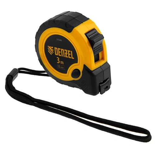 Рулетка 3м х 13мм, двухкомп. корпус, кнопка-пауза Denzel по ценам производителя в Казани с доставкой по всей России