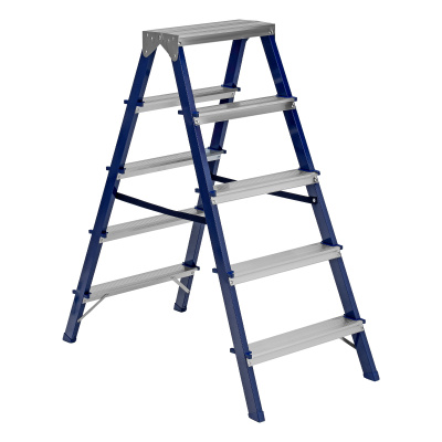 Стремянка двусторонняя 5 ступеней, стальная, Сибртех купить в Москве с доставкой по всей России | ProtosMarket.ru