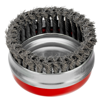 Щетка для УШМ Heavy Duty, 125 мм, М14, "чашка", крученая проволока 0.5 мм Matrix по ценам производителя в Казани с доставкой по всей России