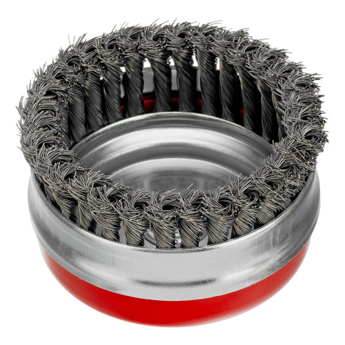 Щетка для УШМ Heavy Duty, 125 мм, М14, "чашка", крученая проволока 0.5 мм Matrix по ценам производителя в Казани с доставкой по всей России