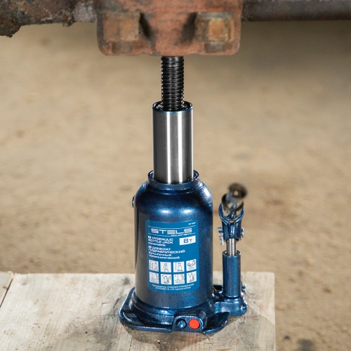 Домкрат гидравлический бутылочный телескопический, 8 т, подъем 180-410 мм Stels купить в Москве с доставкой по всей России | ProtosMarket.ru
