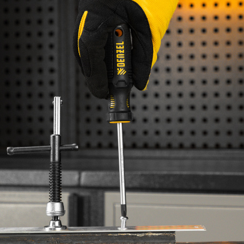 Отвертка, PH2х100 мм, S2, 3к рукоятка Denzel по ценам производителя в Казани с доставкой по всей России