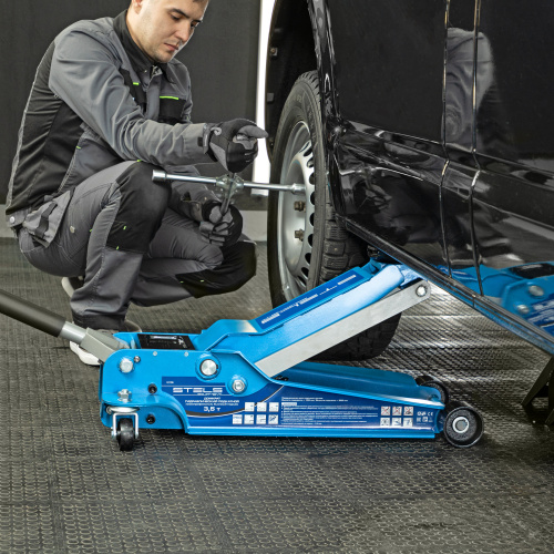 Домкрат гидравлический подкатной, быстрый подъем, 3.5т, Low Profile Quick, 100-565 мм, профессиональный Stels купить в Москве с доставкой по всей России | ProtosMarket.ru