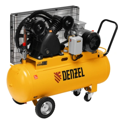 Компрессор воздушный рем. привод BCV 4000-T/100, 4,0 кВт, 100 литров, 690 л/мин Denzel купить в Москве с доставкой по всей России | ProtosMarket.ru