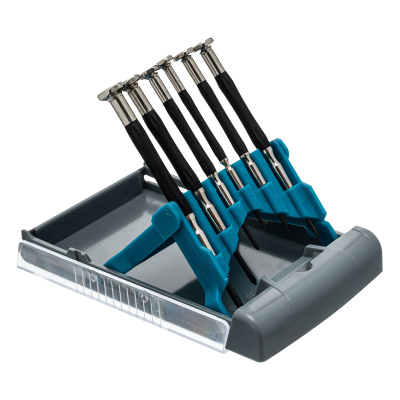 Набор отверток для точной механики, CrMo, металлические обрезиненные рукоятки, 6 шт, бокс трансформер Gross купить в Москве с доставкой по всей России | ProtosMarket.ru