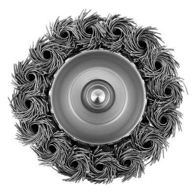 Щетка для дрели, 75 мм, "чашка" со шпилькой, крученая металлическая проволока Matrix по ценам производителя в Казани с доставкой по всей России