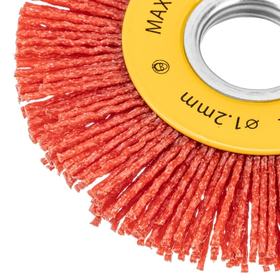 Щетка для УШМ, 100 мм, Плоская, нейлоновая щетина, посадка 22,2 мм Denzel по ценам производителя в Казани с доставкой по всей России