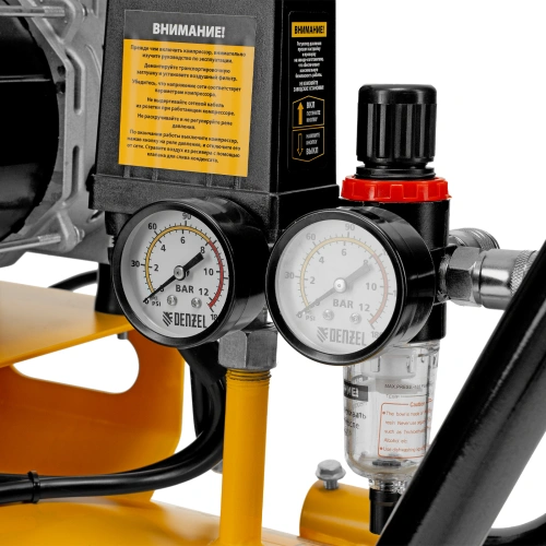 Компрессор безмасляный, малошумный DLS 1800/100,1800 Вт, 3x600, 100 л, 345 л/мин Denzel по ценам производителя в Казани с доставкой по всей России