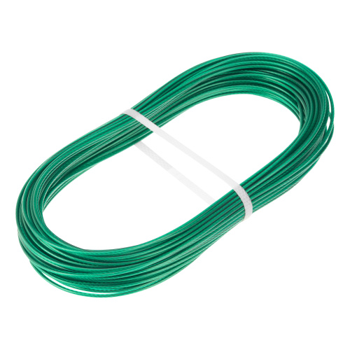 Трос металлополимерный зеленый ПР-2.0, толщина 2.0 мм, моток 20 метров Сибртех по ценам производителя в Казани с доставкой по всей России