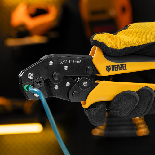 Клещи для обжима наконечников штыревых НШВ, НШВИ, НШВИ-2, 6-16 мм2 Denzel купить в Москве с доставкой по всей России | ProtosMarket.ru