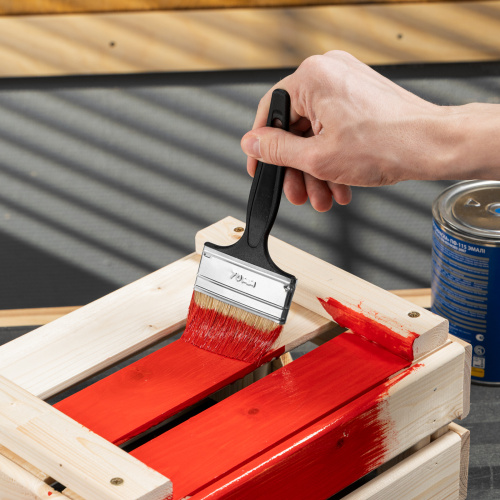 Кисть флейцевая "Стандарт", 70 х 6 мм, натуральная щетина, пластиковая ручка Сибртех купить в Москве с доставкой по всей России | ProtosMarket.ru