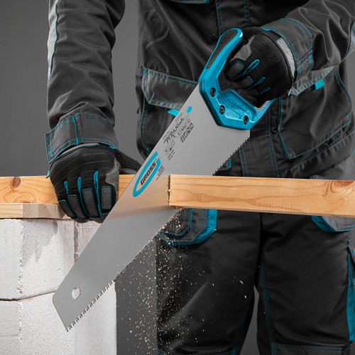 Ножовка по дереву "Piranha", 450 мм, 7-8 TPI, зуб-3D, каленый зуб, двухкомпонентная рукоятка Gross купить в Москве с доставкой по всей России | ProtosMarket.ru