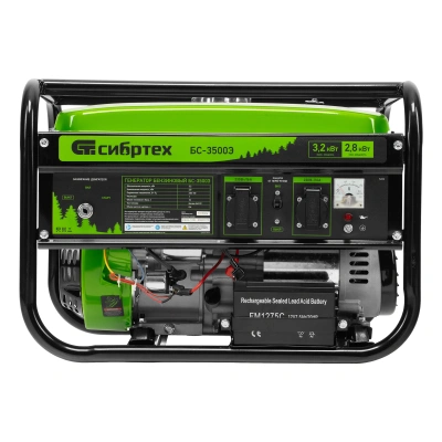 Генератор бензиновый БС-3500Э, 3.2 кВт, 230В, 4-х тактный, 15 л, электростартер Сибртех купить в Москве с доставкой по всей России | ProtosMarket.ru