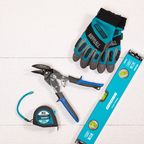 Ножницы по металлу "Piranha", усиленные, 255 мм, прямой и правый рез, сталь СrMo, двухкомпонентные рукоятки Gross купить в Москве с доставкой по всей России | ProtosMarket.ru