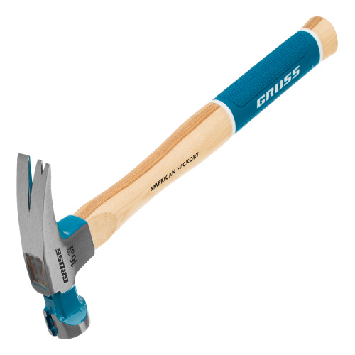 Молоток-гвоздодер, 450 г, угол 75, магнит, обрезиненная рукоятка American hickory GROSS купить в Москве с доставкой по всей России | ProtosMarket.ru