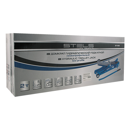 Домкрат гидравлический подкатной, 2 т, Low Profile, 80-380 мм Stels купить в Москве с доставкой по всей России | ProtosMarket.ru