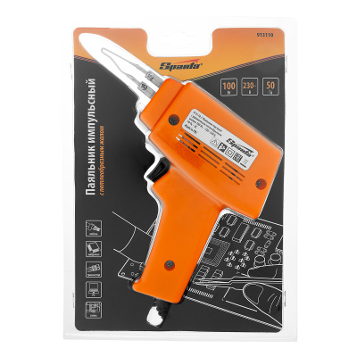 Паяльник импульсный с петлеобразным жалом, 100 Вт, 220 В Sparta купить в Москве с доставкой по всей России | ProtosMarket.ru