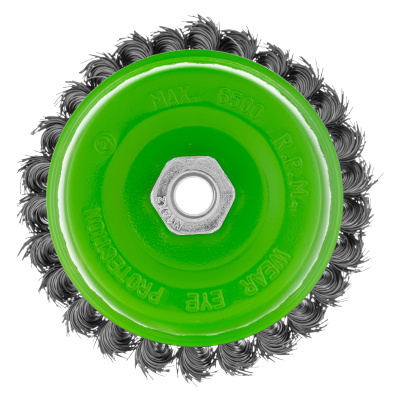 Щетка для УШМ, 125 мм, М14, "чашка", крученая металлическая проволока Сибртех по ценам производителя в Казани с доставкой по всей России