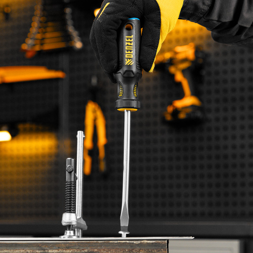 Отвертка, SL8x150 мм, S2, 3к рукоятка Denzel по ценам производителя в Казани с доставкой по всей России