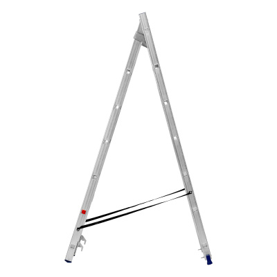 Лестница, 2 х 7 ступеней, алюминиевая, двухсекционная, Сибртех купить в Москве с доставкой по всей России | ProtosMarket.ru